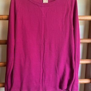 Faded Glory Deep Pink Ribbed Top